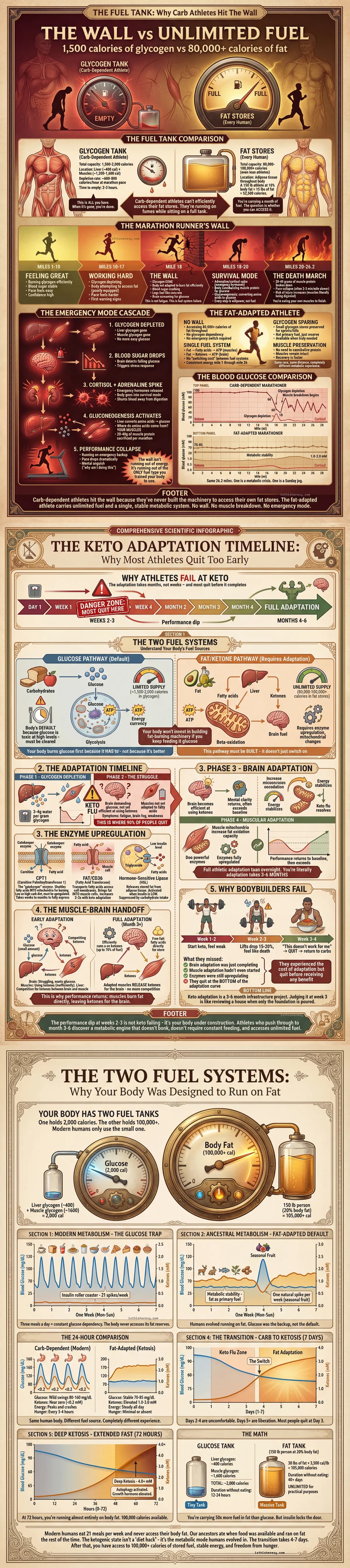 The Two Human Fuel Tanks: 1,500 Calories vs 80,000 Calories