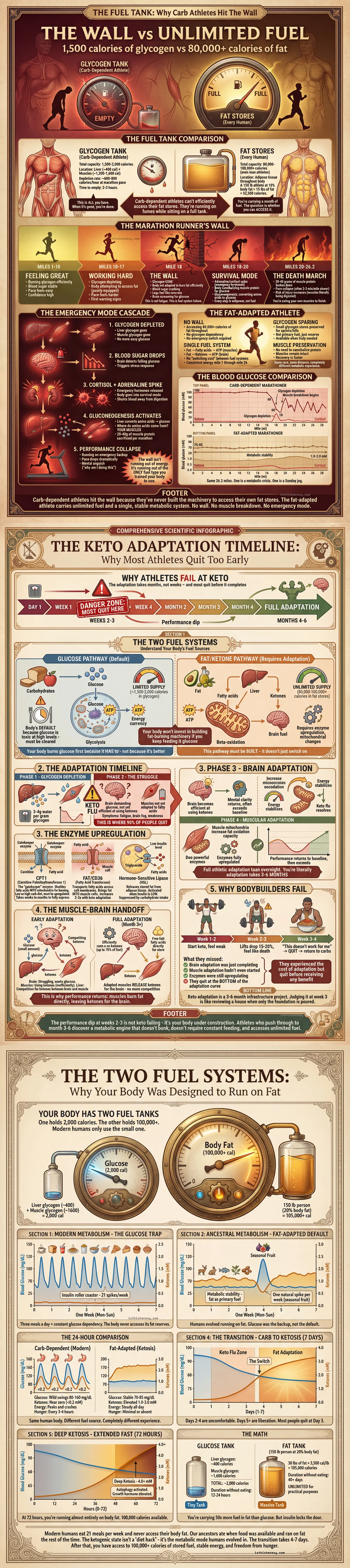 The Two Human Fuel Tanks: 1,500 Calories vs 80,000 Calories